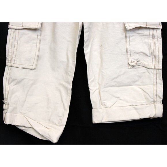 2008 Gymboree Global Surf Cargo Pants Light Khaki Casual sz 7 Boys Beach Roll up - Picture 4 of 9